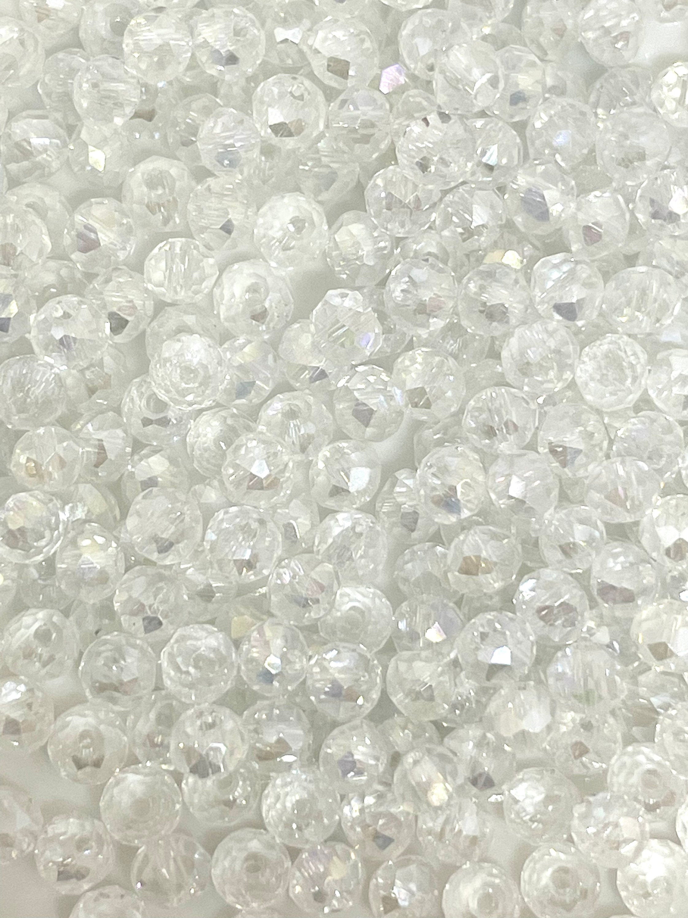 4mm Tiny Iridescent Faceted Beads