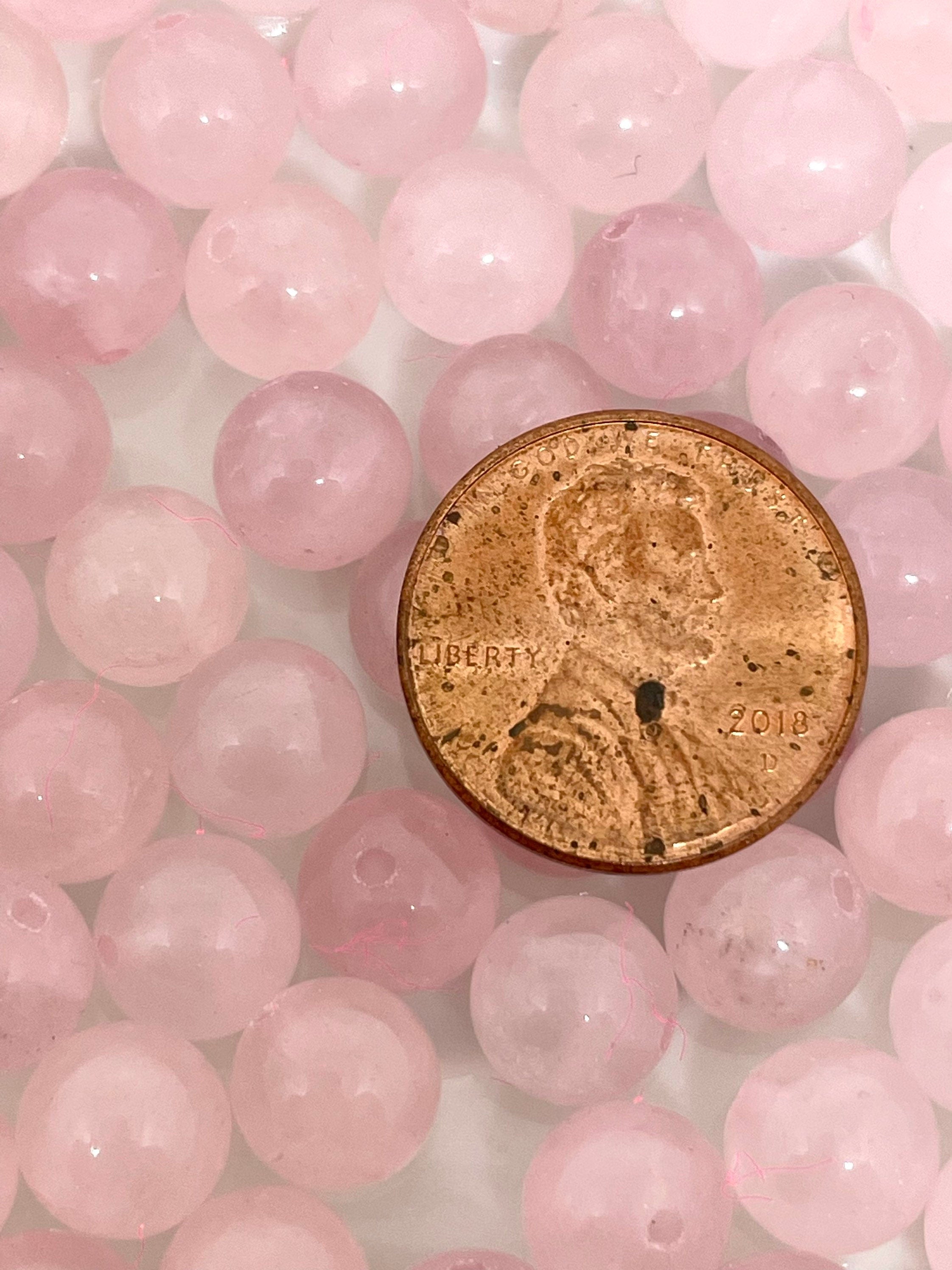 8mm Light Pink Quartz Beads