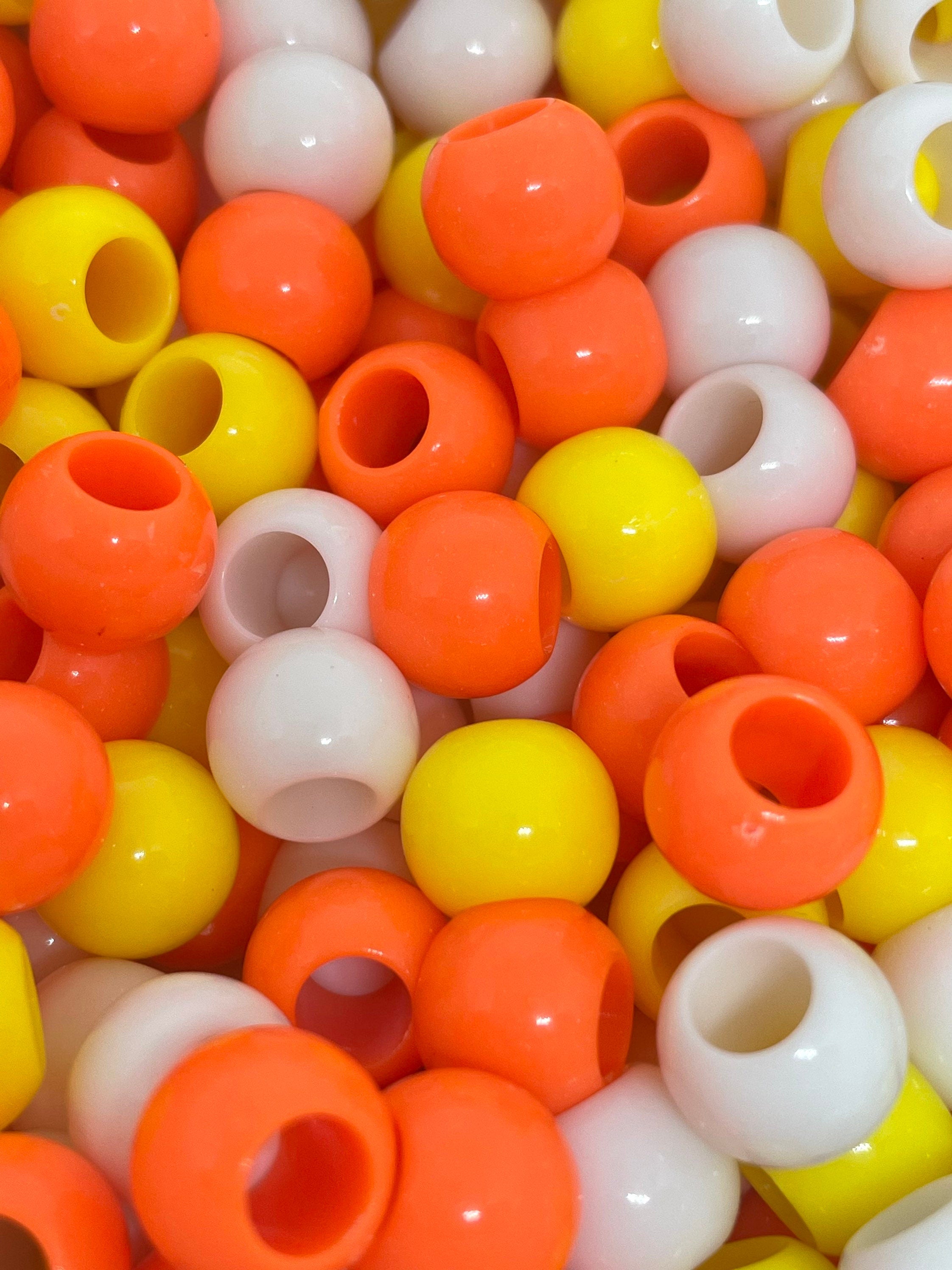Candy Corn Themed Beads for Halloween, Hair Beads, Candy Beads for Cos