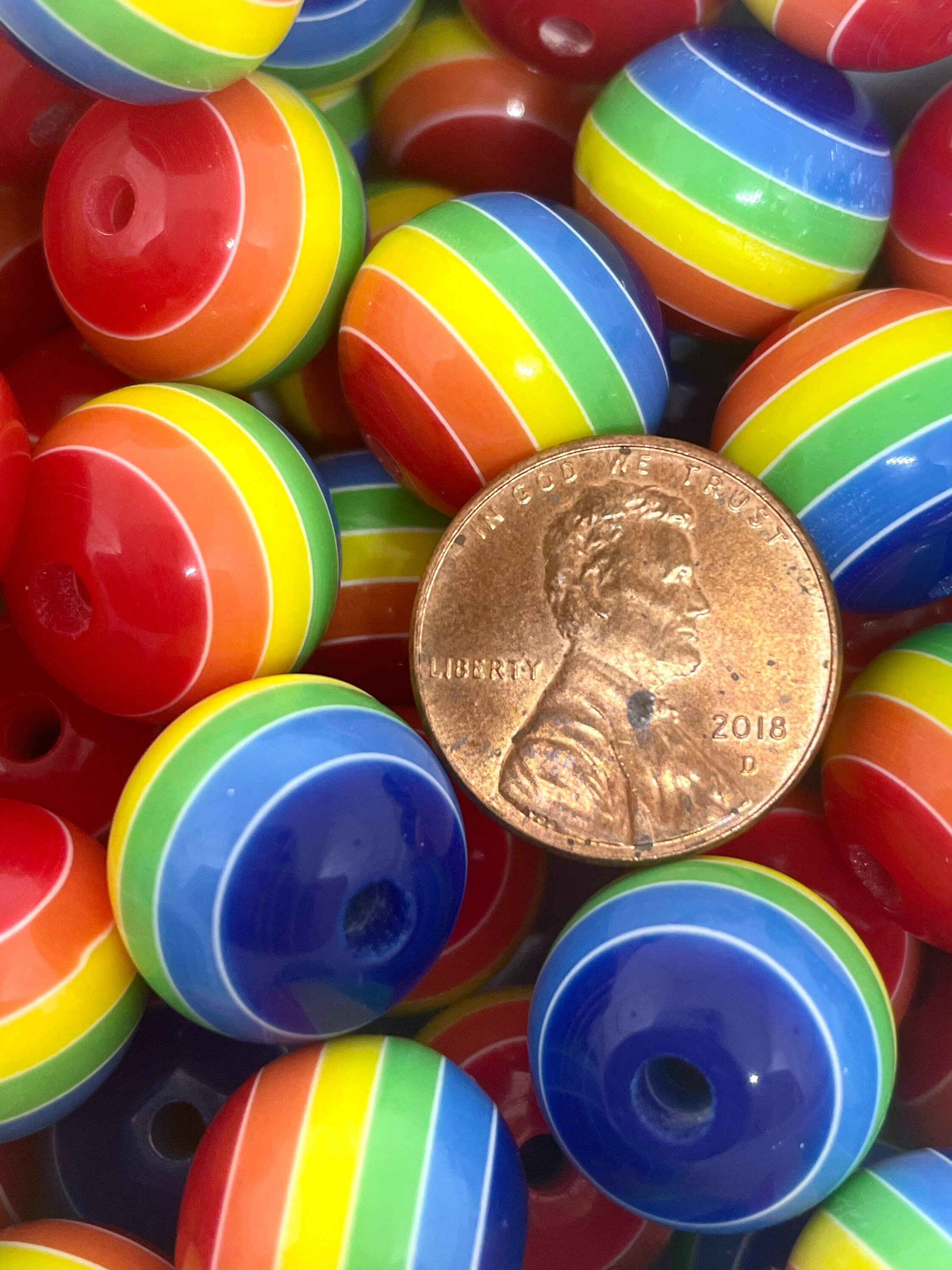 16mm Chunky Rainbow Beads