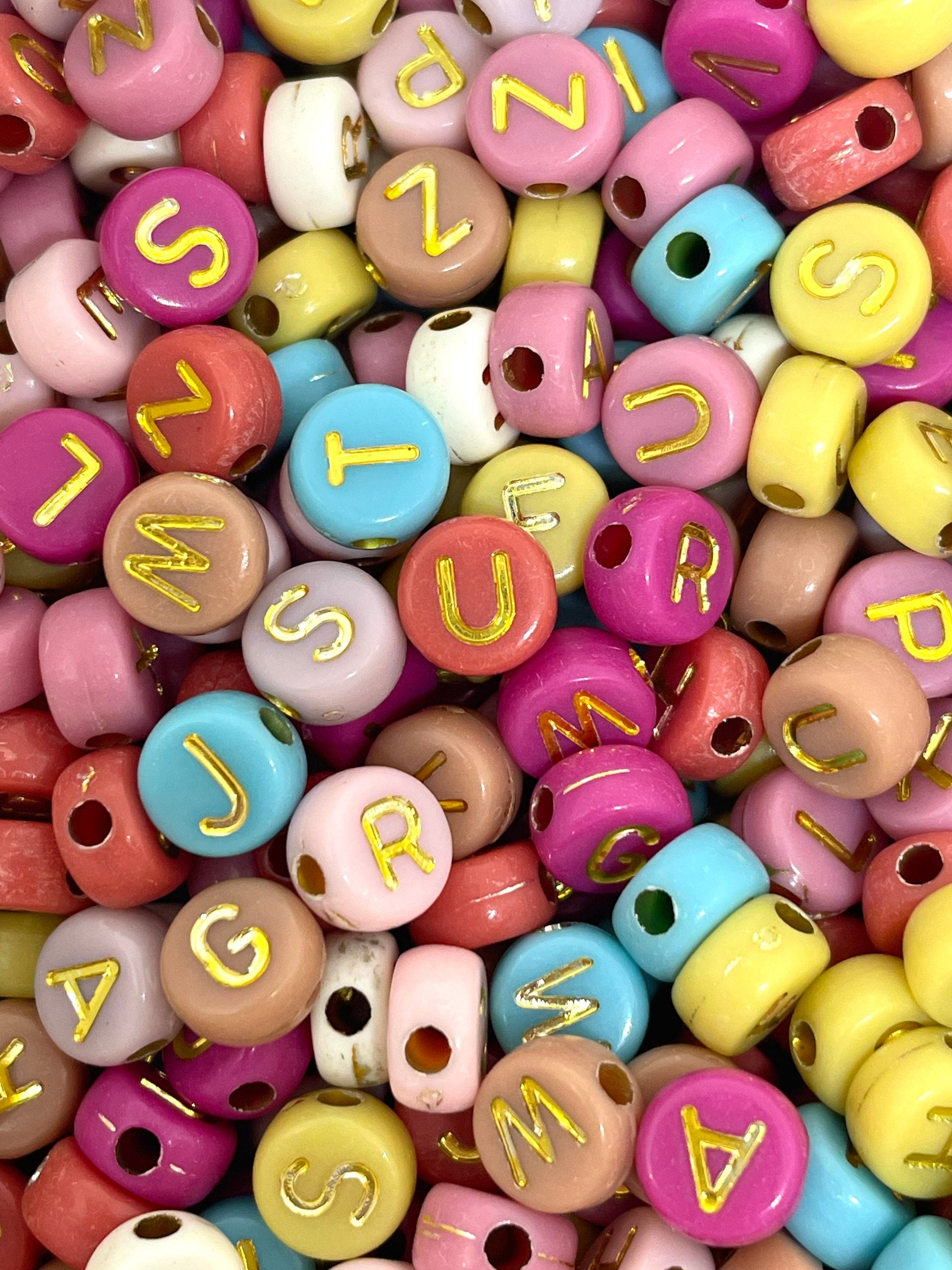 Chocolate Themed Alphabet Beads, Letter Beads for Word Jewelry, Bracelet, Name Strap