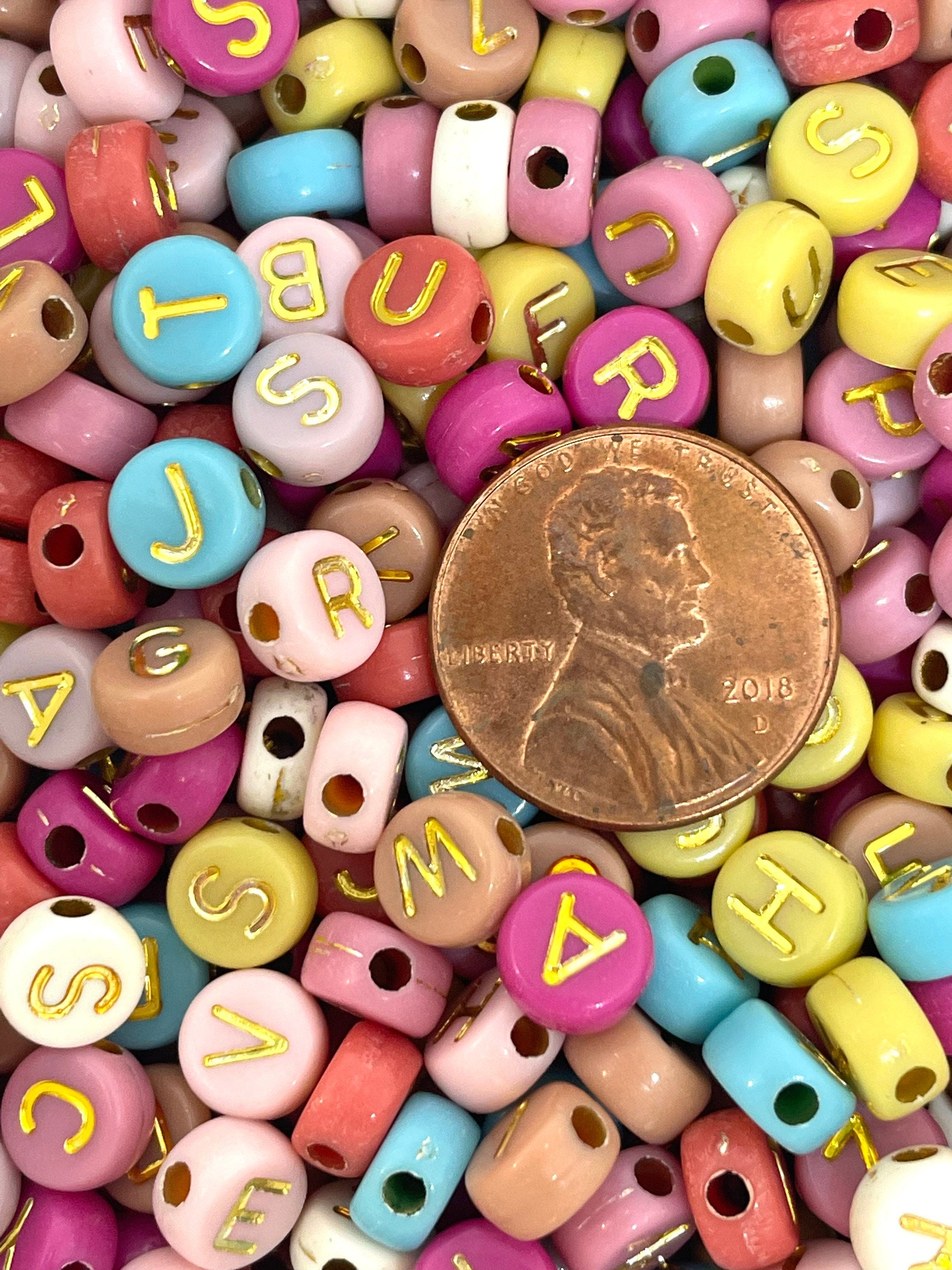 Chocolate Themed Alphabet Beads, Letter Beads for Word Jewelry, Bracelet, Name Strap