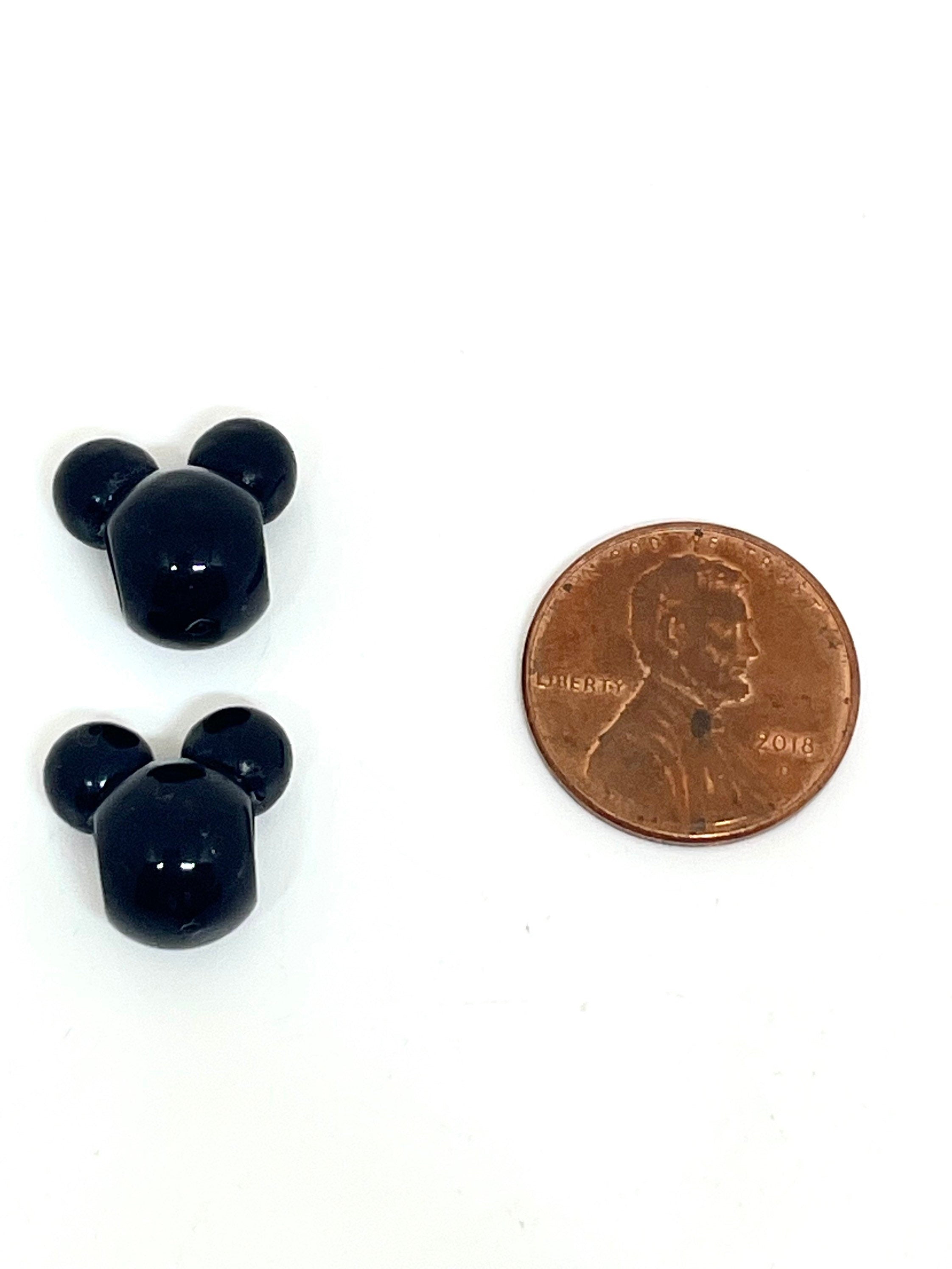 Black Mickey Mouse Beads - Ideal for Disney-Themed Jewelry Creations