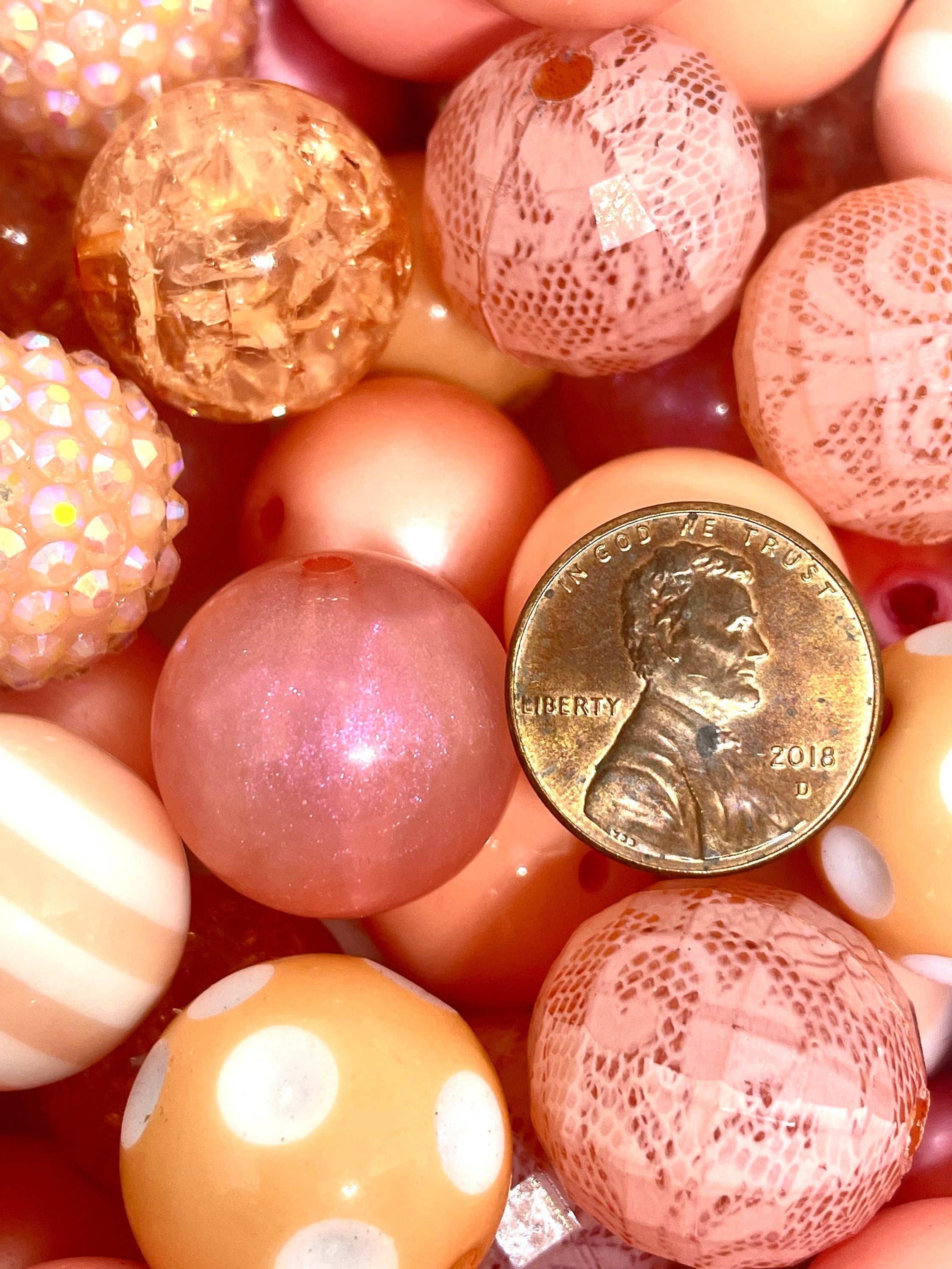 20mm Chunky Peach Bead Assortment