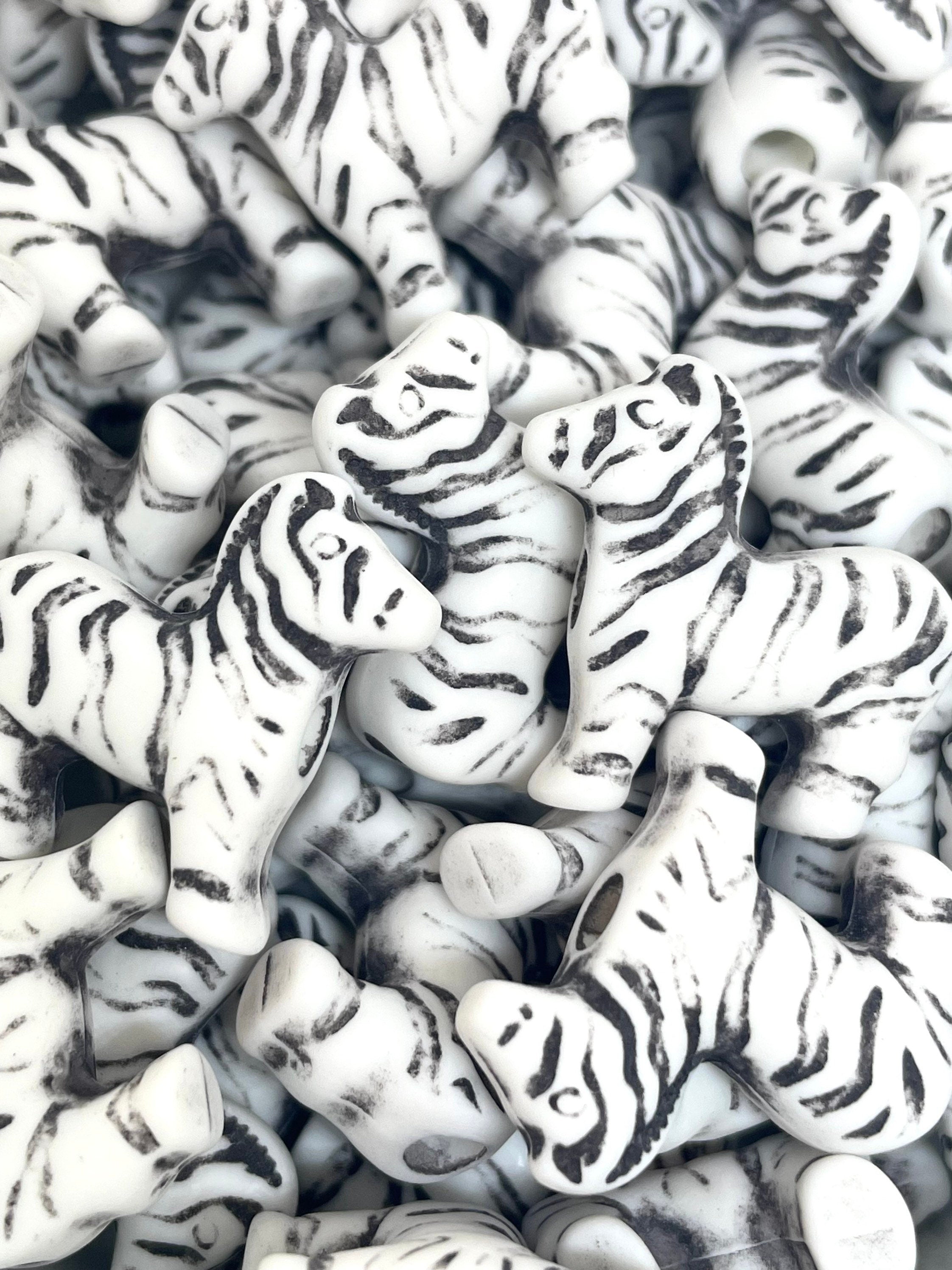 Black and White Antique Style Zebra Beads for Jewelry Making, Bead Party, Zebra Charm, Animal Beads, Charms, Pendants