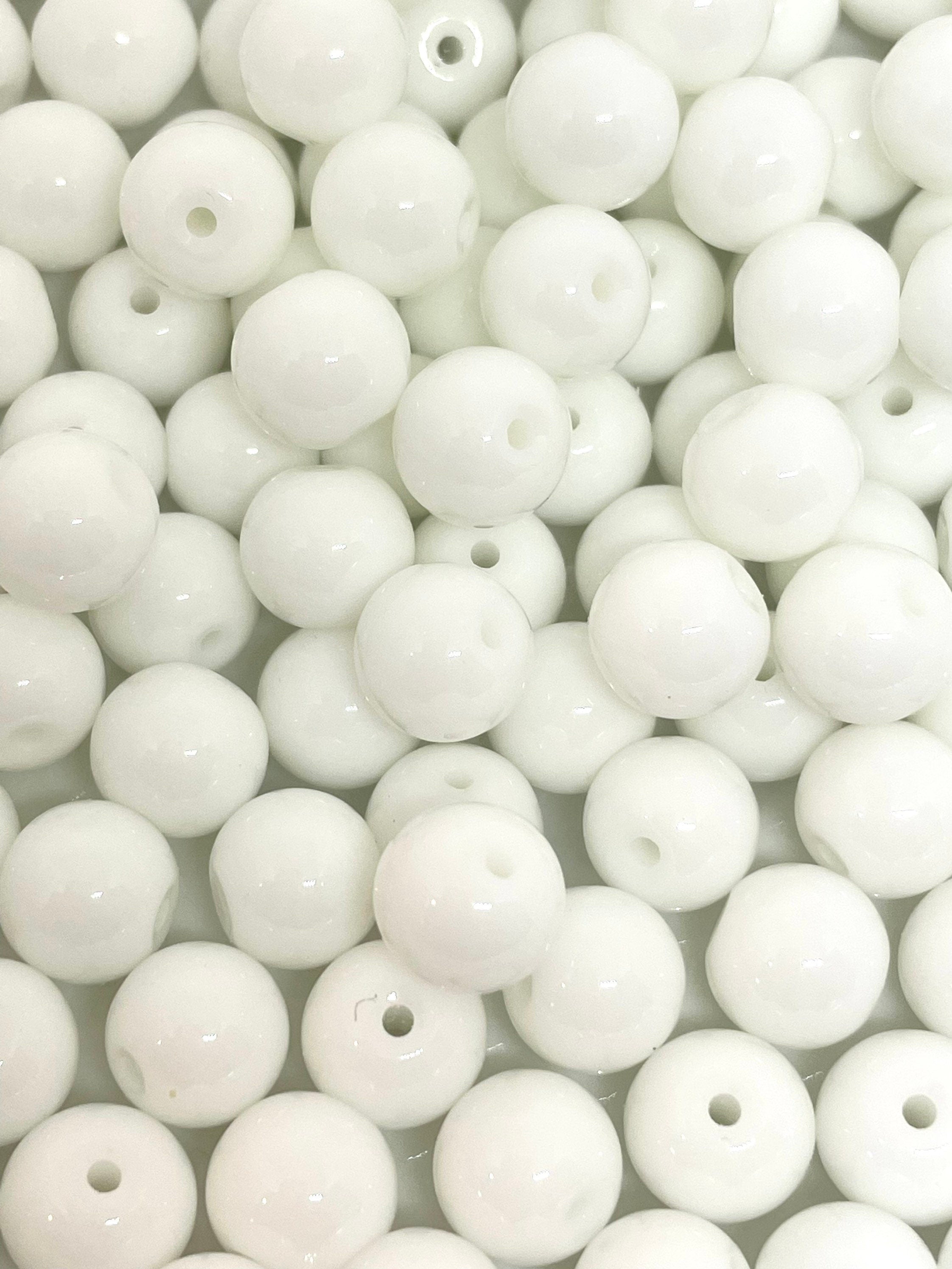 8mm White Agate Stone Beads