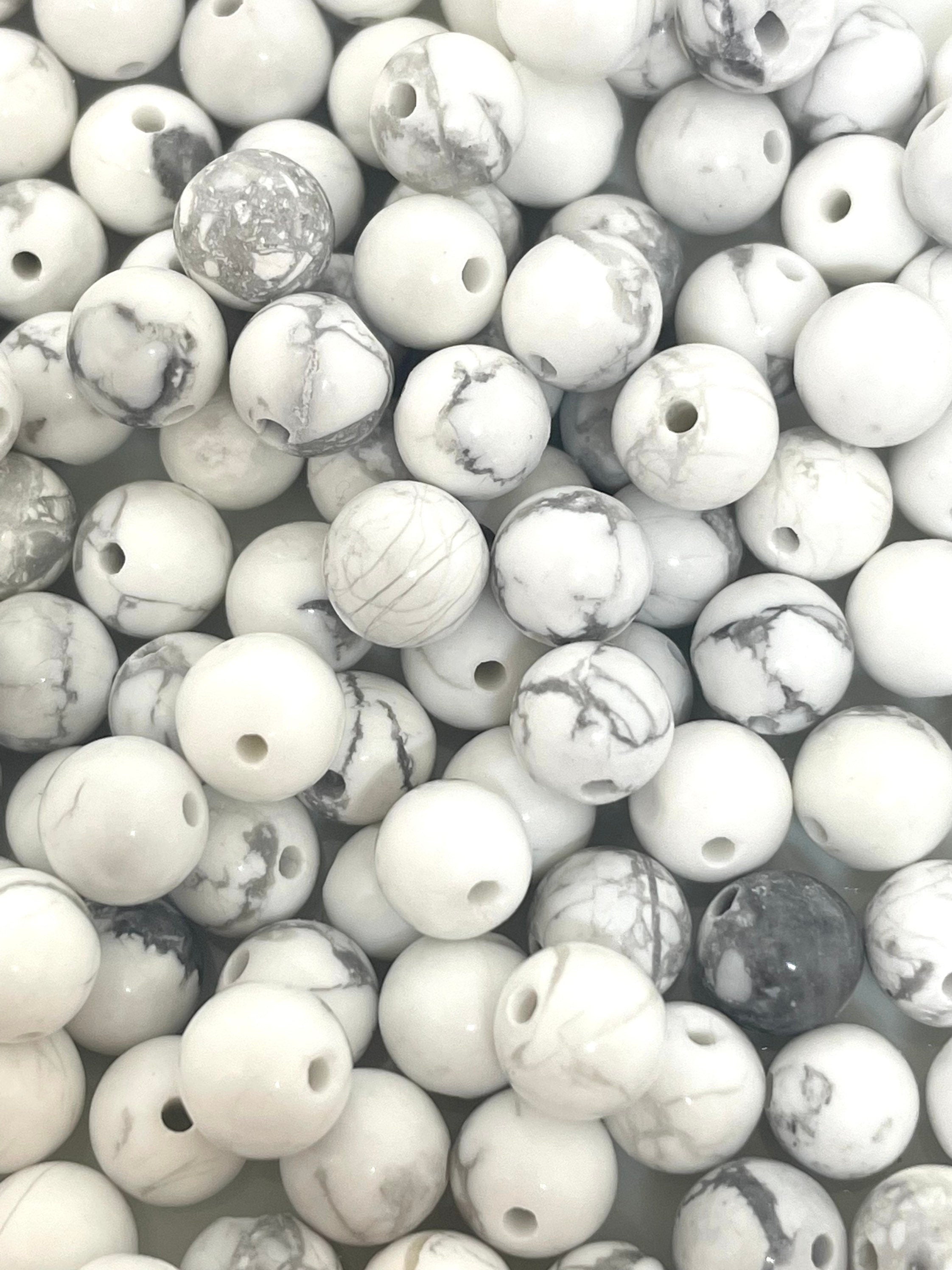 6mm Beautiful White Howlite Stone Beads