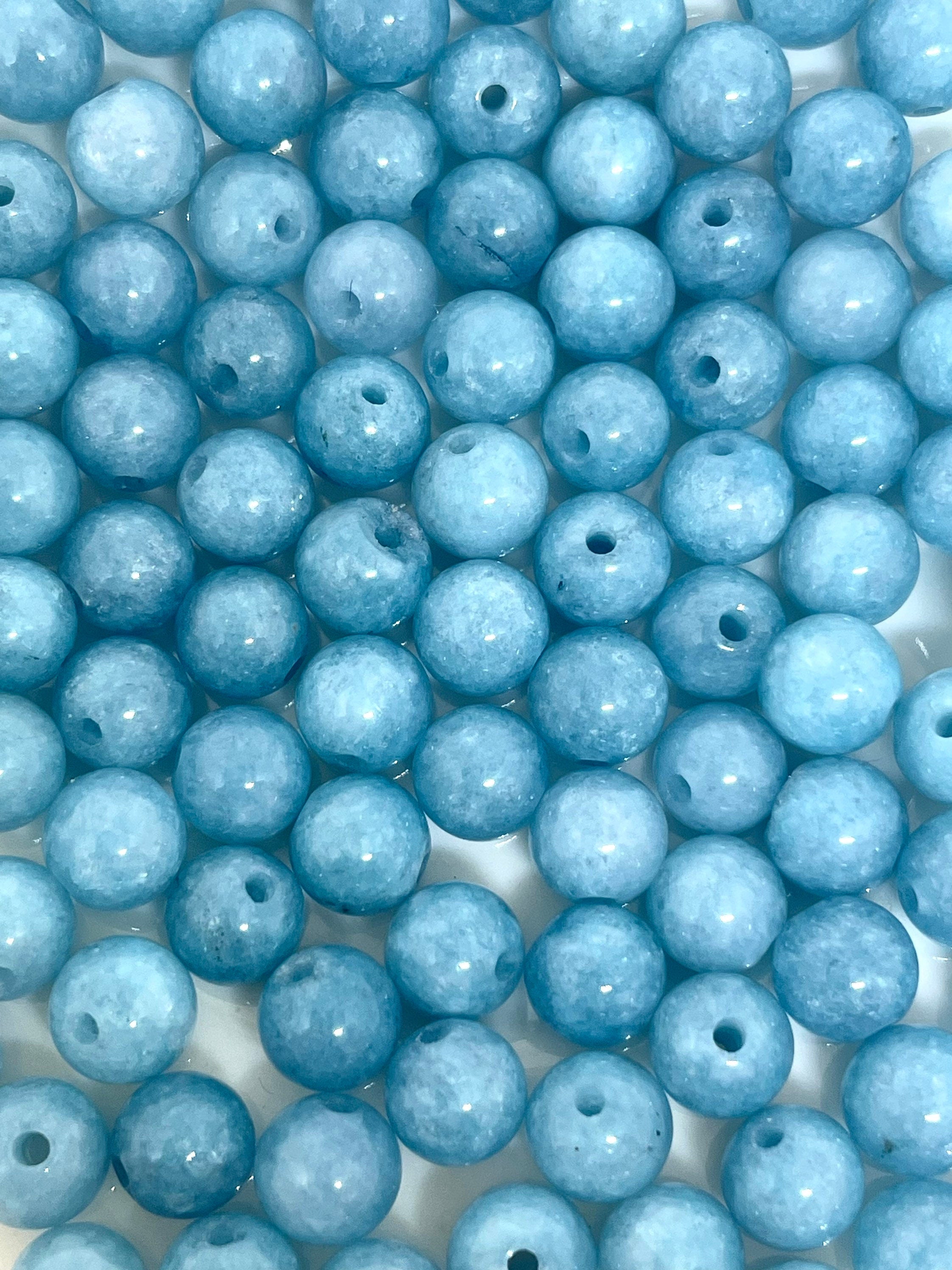 6mm Blue Chalcedony Stone Beads