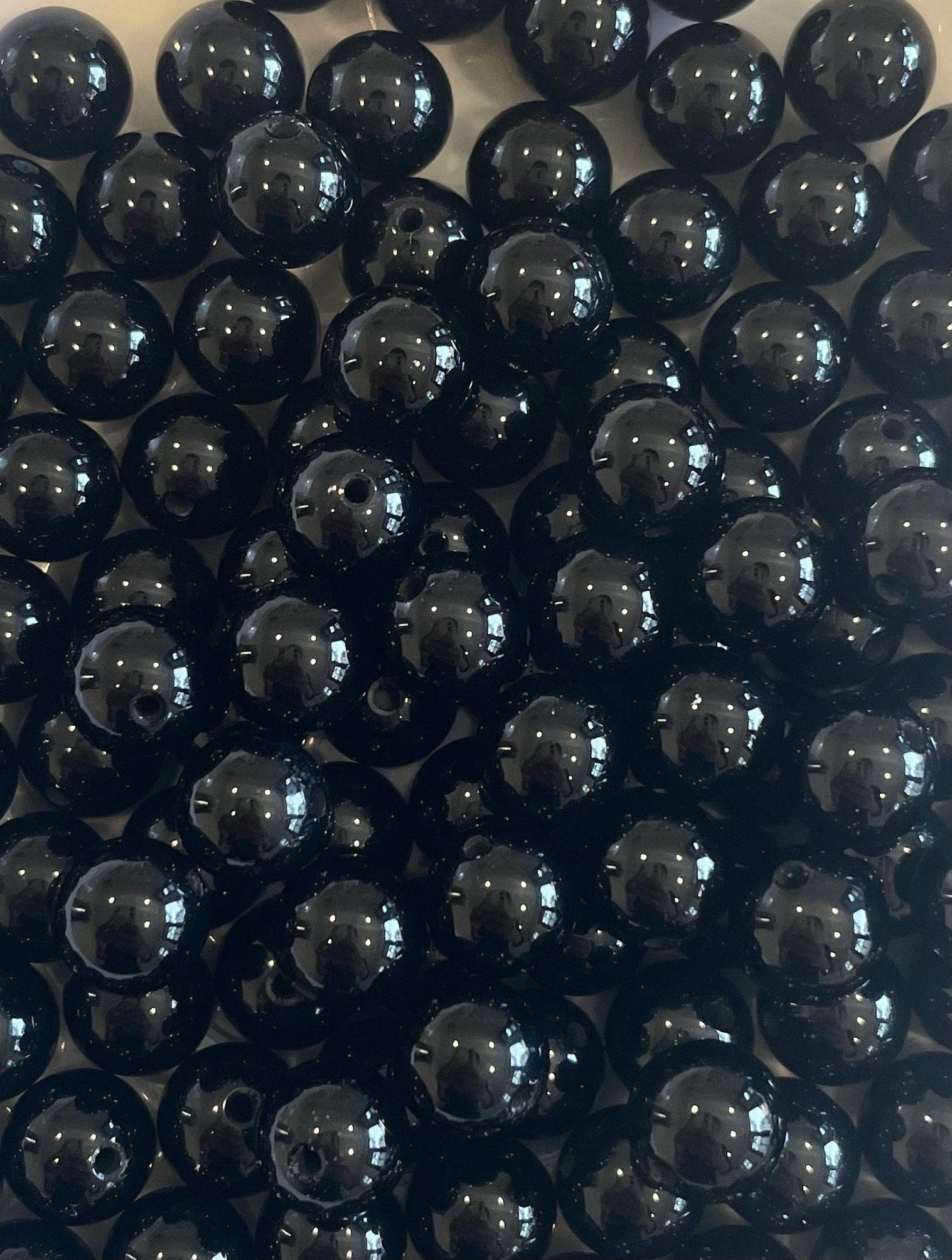 8mm Black Agate Stone Beads
