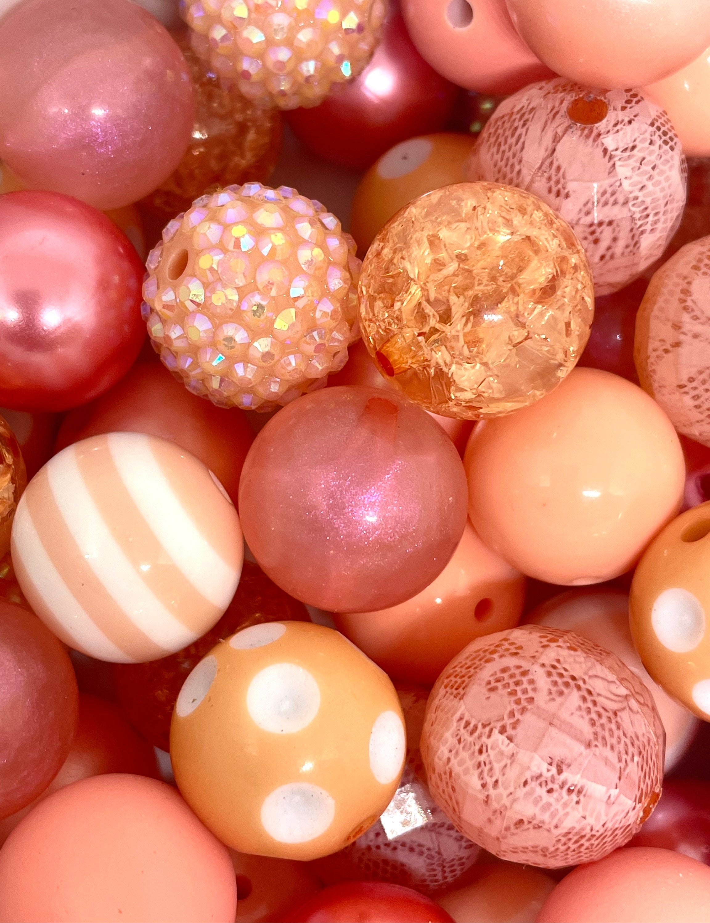 20mm Chunky Peach Bead Assortment