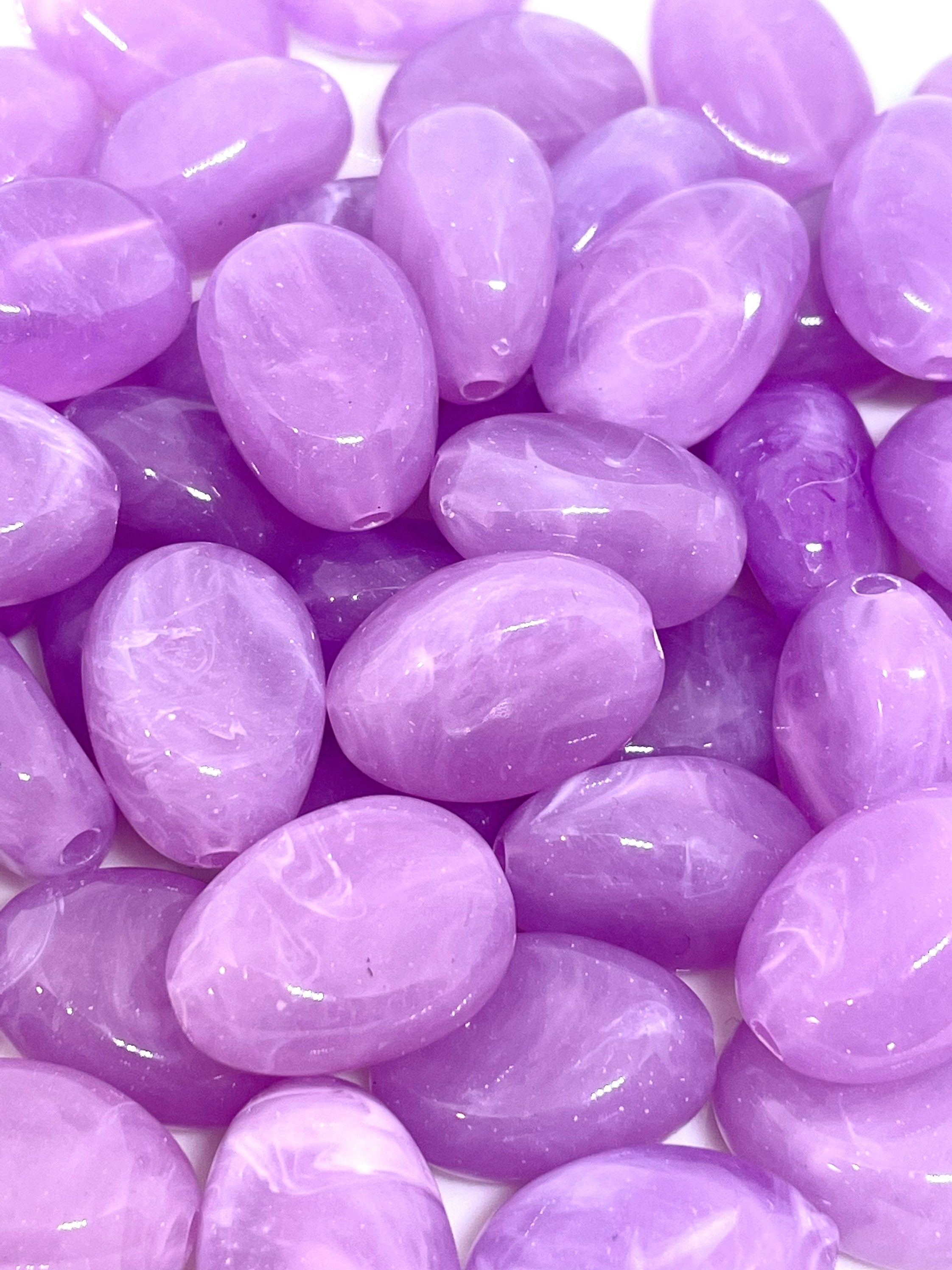 Purple Rock Beads, Light Purple Stone for Necklace, Pendant