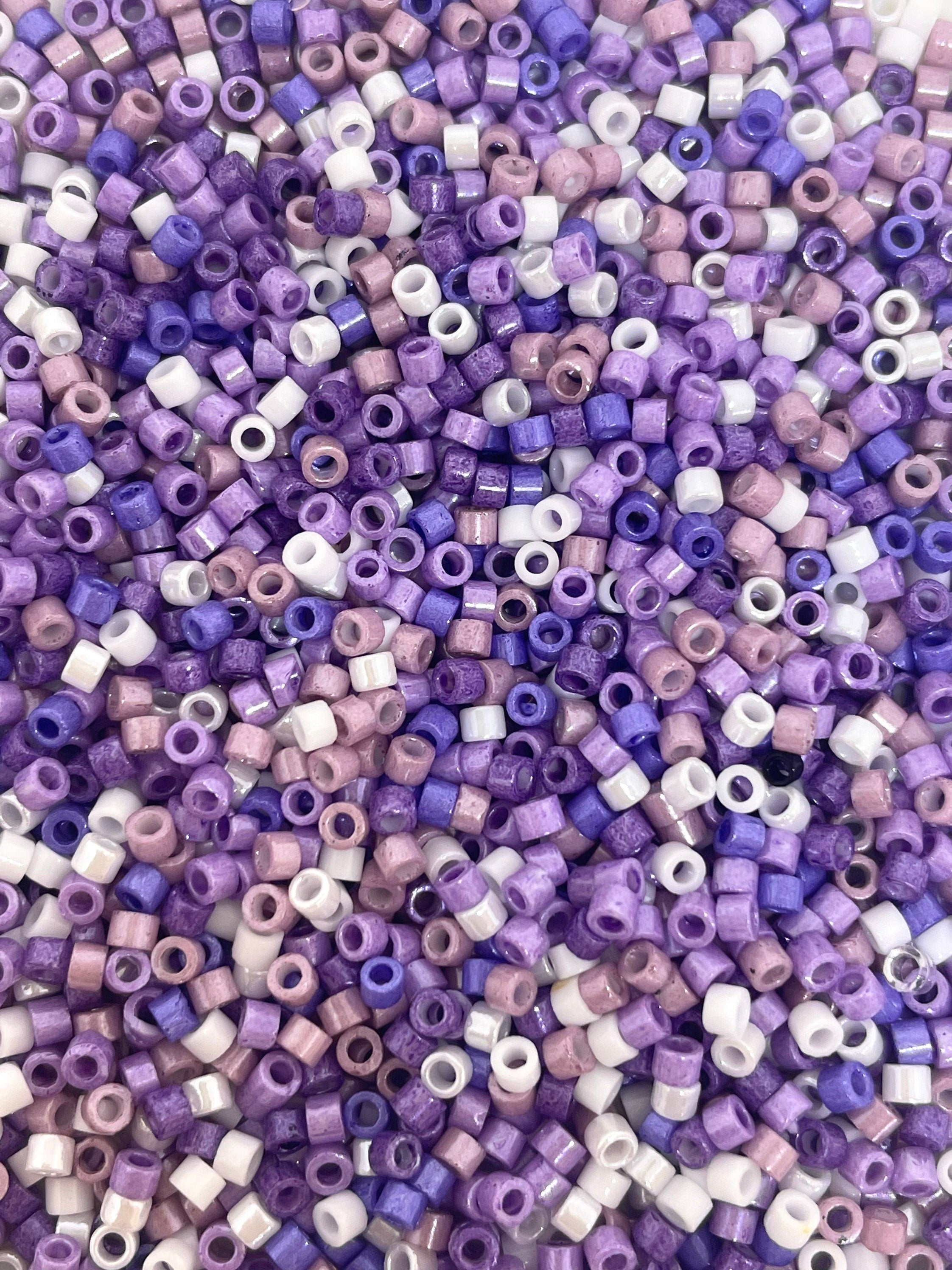 2mm Tiny Lilac Miyuki Seed Bead Assortment