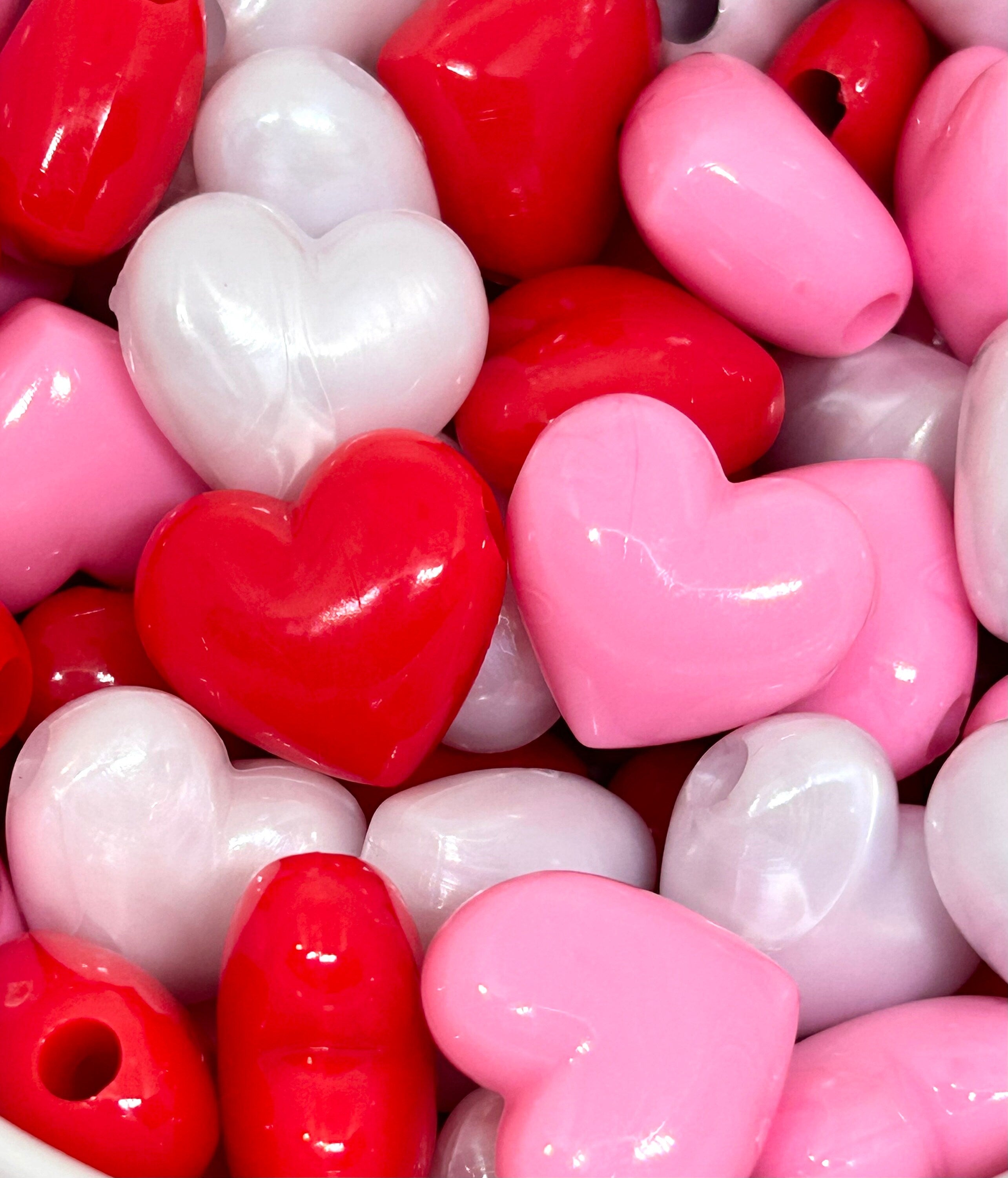 Sweet Heart Bead Assortment, Valentine's Day Pendant Beads