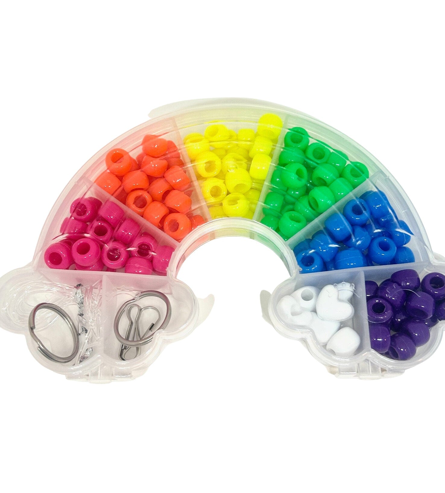 Neon Rainbow Bracelet Bead Kit, DIY Craft Kit