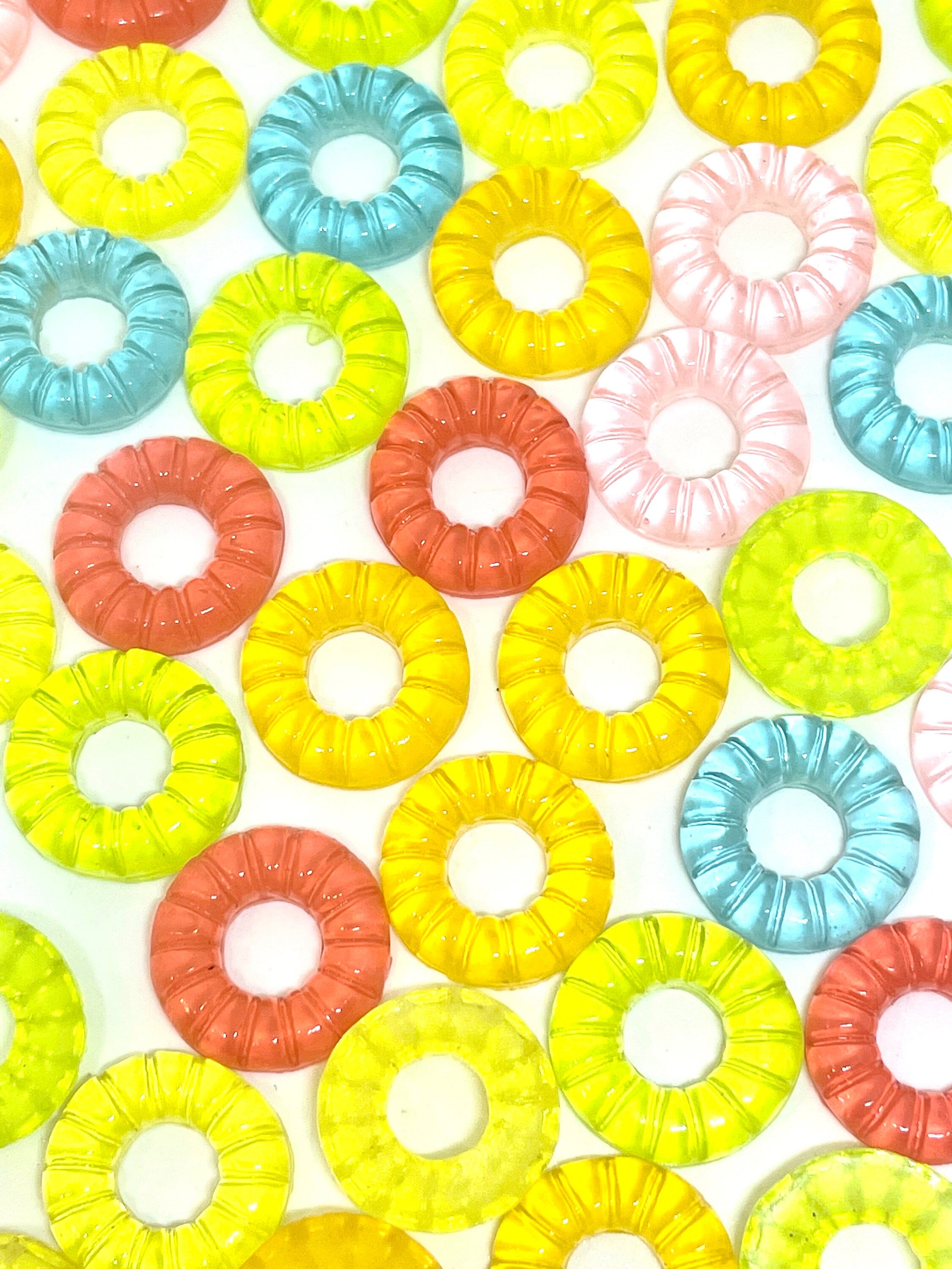 Bright Color Candy Rings Made from Resin, Fake Candy, Props, Jelly