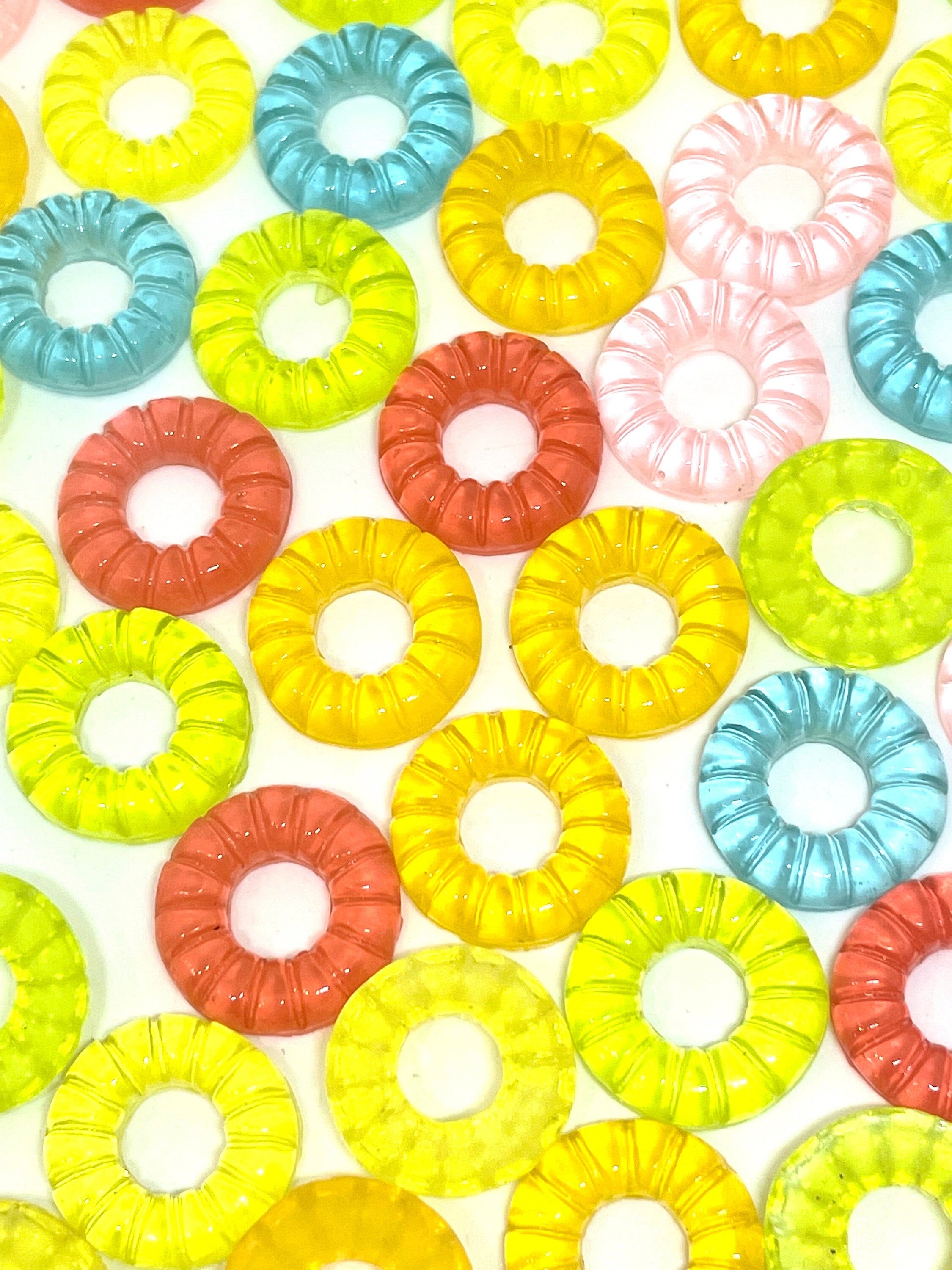 Bright Color Candy Rings Made from Resin, Fake Candy, Props, Jelly