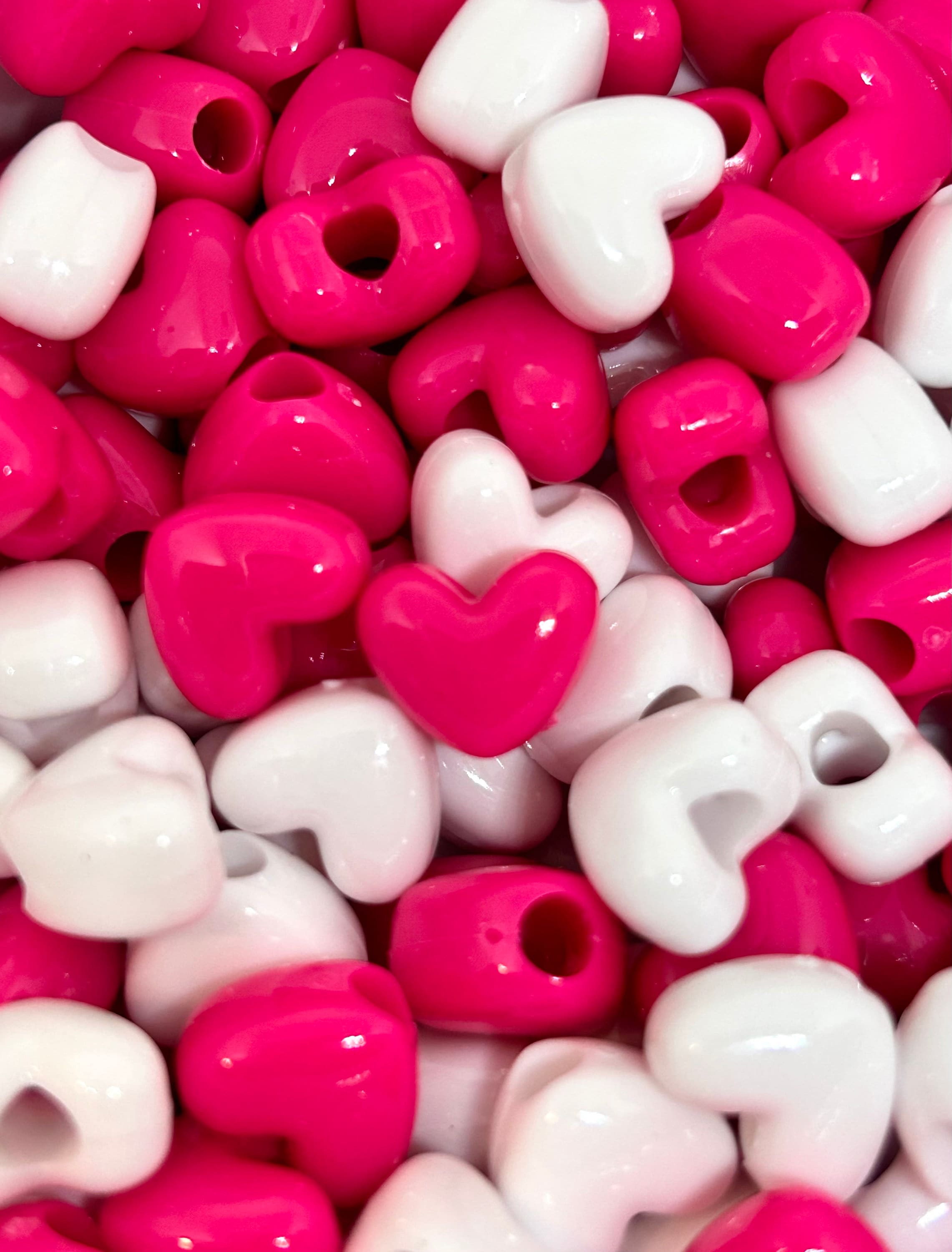 Valentines Day Bead Variety, Heart Beads for Valentine's Day, Heart Shaped  Beads for Jewelry Making, Valentines Day Jewelry 