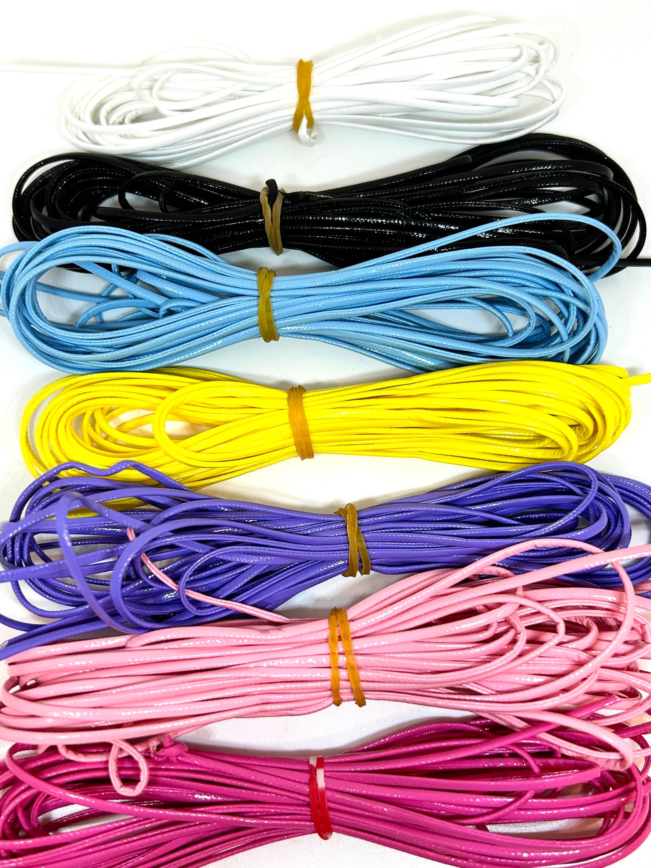 2mm Flat Plastic Cord - Perfect for Lanyards & Jewelry Making Designs