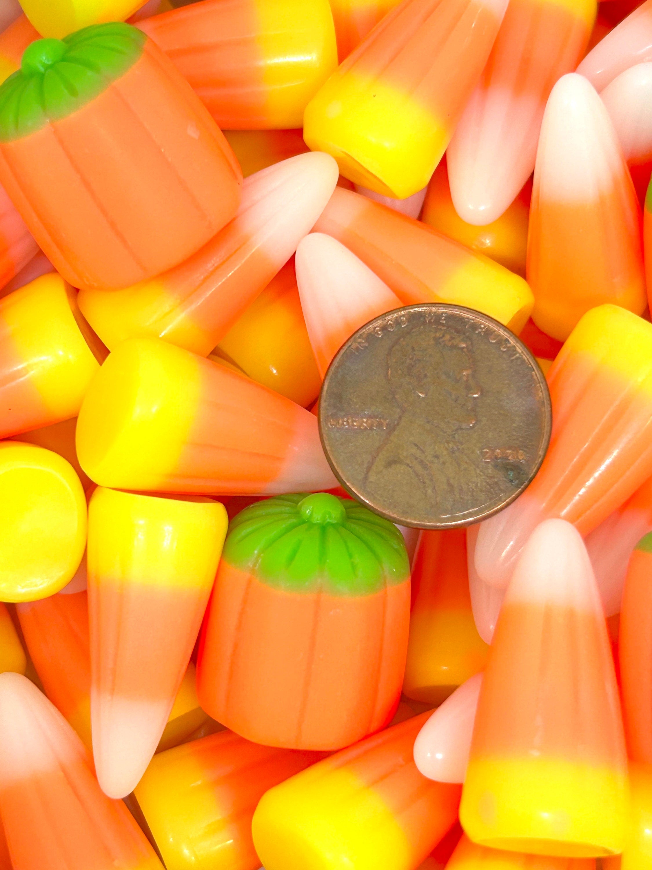 Halloween Harvest Mix Candy Corn & Pumpkin Cabochons