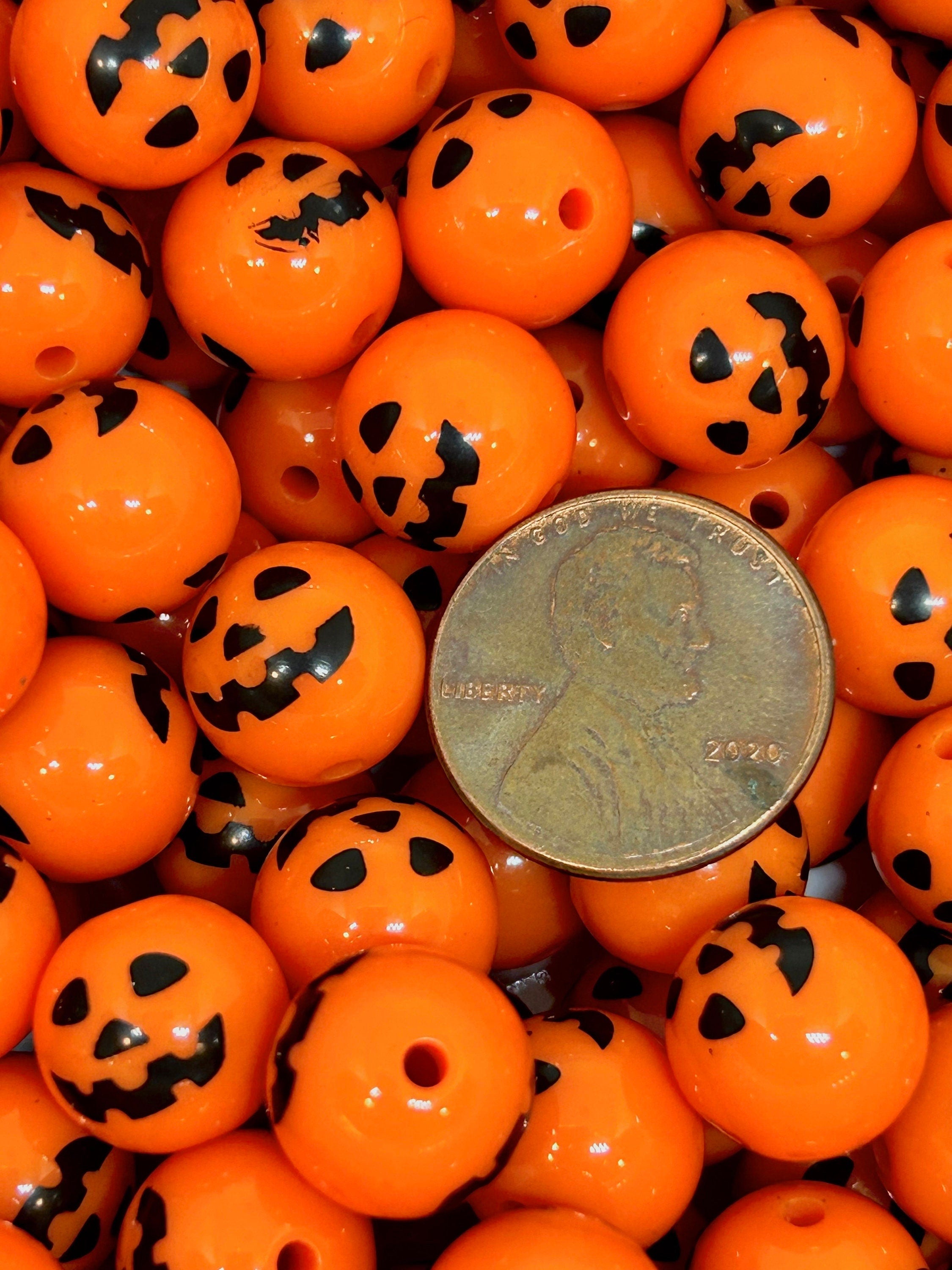 Chunky 12mm Halloween Pumpkin Beads