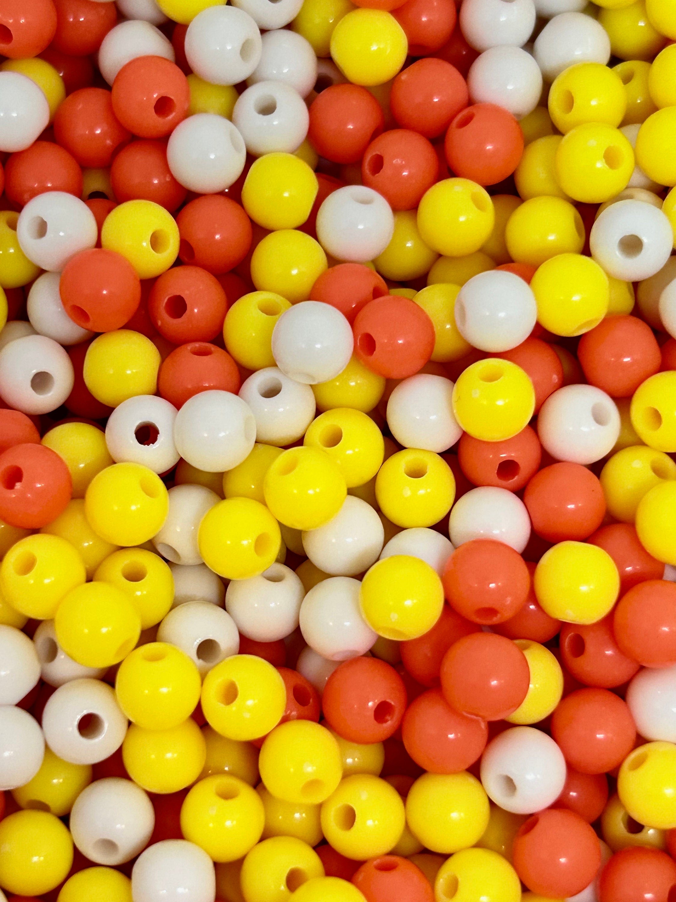 6mm Halloween Candy Corn Bracelet Bead Mix