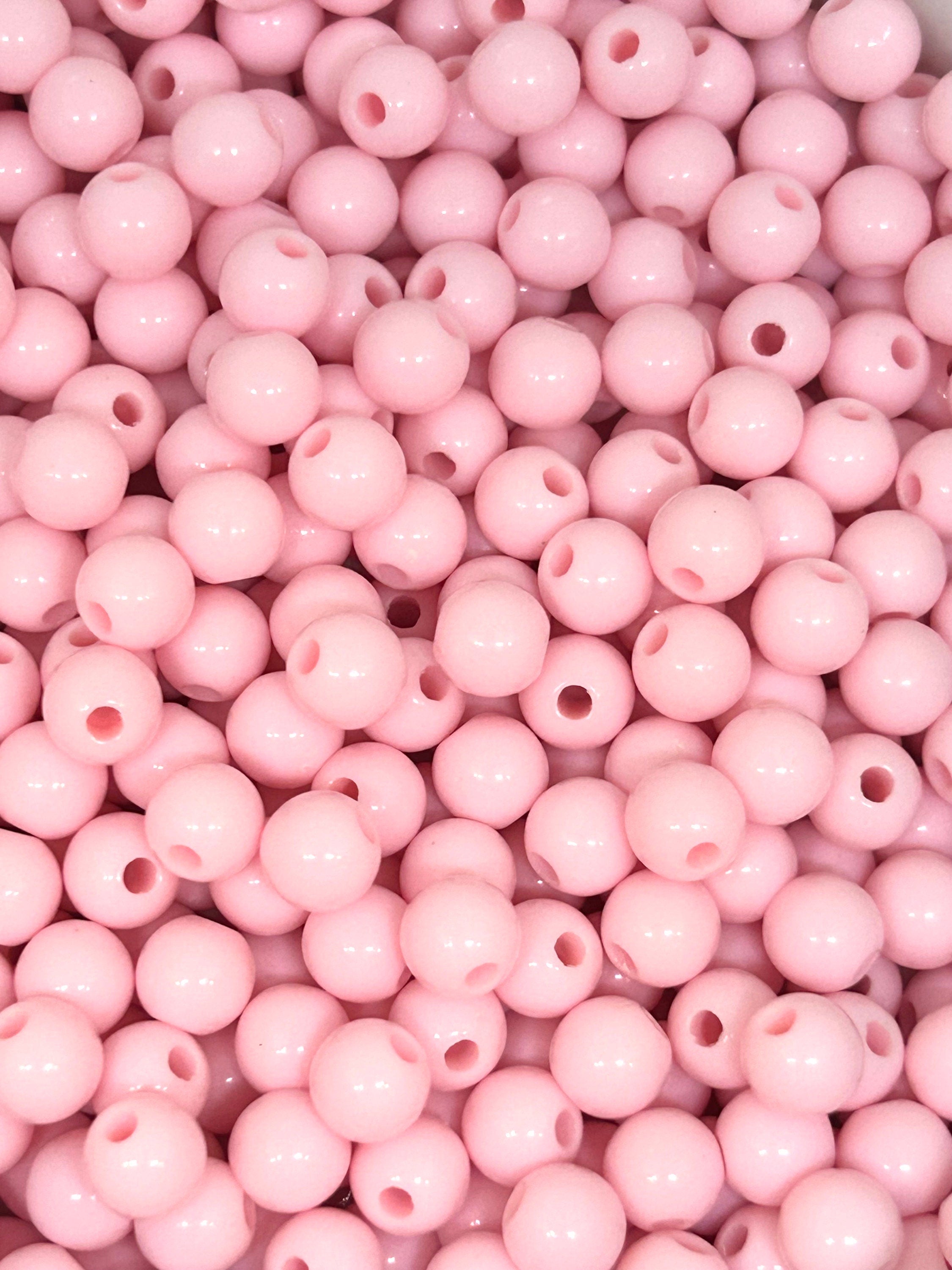 6mm Pastel Pink Bracelet Beads