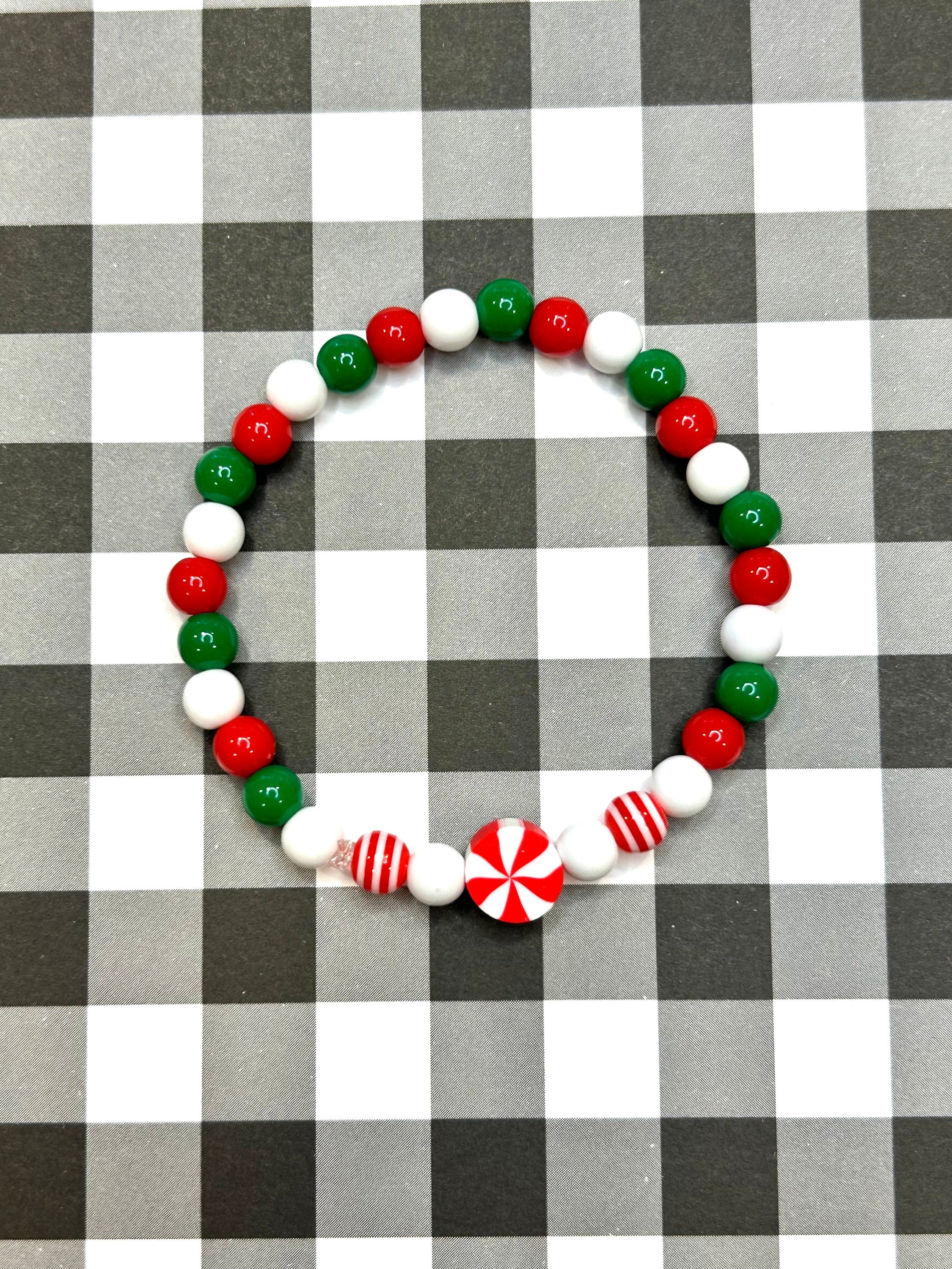 DIY Christmas Peppermint Bracelet Kit